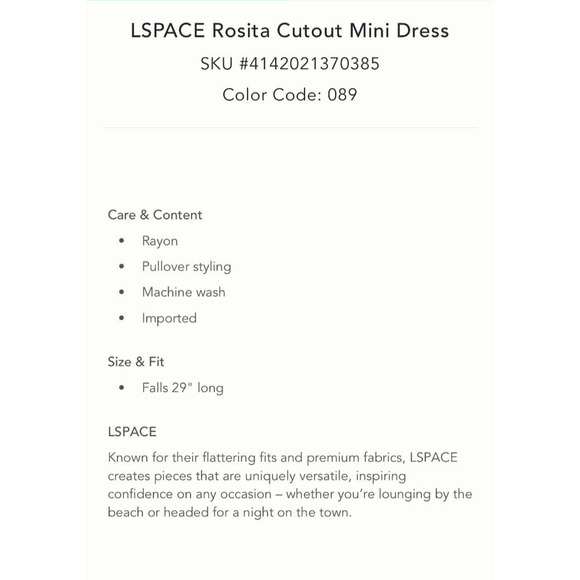 L Space Rosita Cutout Swimsuit Coverup Mini Dress Wavy Daisy Floral Medium $180 - Picture 5 of 5